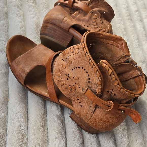 A.S.98 Shoes - A.S.98 Sundance Cicely Soft Natural Leather Bootie Sandals In Sahara EU 36